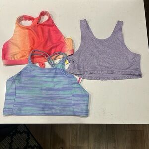 NWT - Bundle of 3 girl’s swim tops- 2 by Zella, 1 by splendid‎